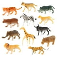 thumbnail image 2 of 12 Pcs Realistic Jungle Animal Figurines, Safari Animals Figures Toys Cake Topper Plastic African Wild Zoo Animals Playset Party Supplies, 2 of 6