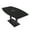 Black Cypress w/Matte Black Base with Electric, variant on 3X5 Boat Shaped Conference Table With Metal Base And Electrical Module