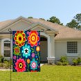 thumbnail image 2 of Amhnf Colorful Floral Pattern Linen Garden Flag For Home Outdoor Garden Yard Decor 12x18 inch, 2 of 5