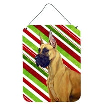 Carolines Treasures LH9220DS1216 Great Dane Candy Cane Holiday Christmas Wall or Door Hanging Prints 12WX16H multicolor