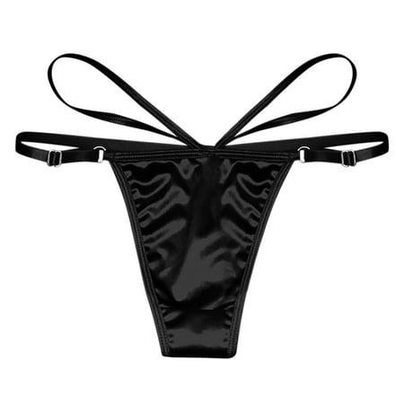 Icvfdpl Womens Underwear Embroidered Hollow Butterfly Low Waist Under Open Cut Pearl Massage Thong Casual Daily Panties For Women Black One Size