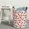 thumbnail image 6 of Rateoe Strawberries Pattern Round Laundry Hamper Basket, Tall Hamper Basket for Blanket Storage, Nursery Clothes Hamper for Laundry in Bedroom and College Dorm-Medium, 6 of 6