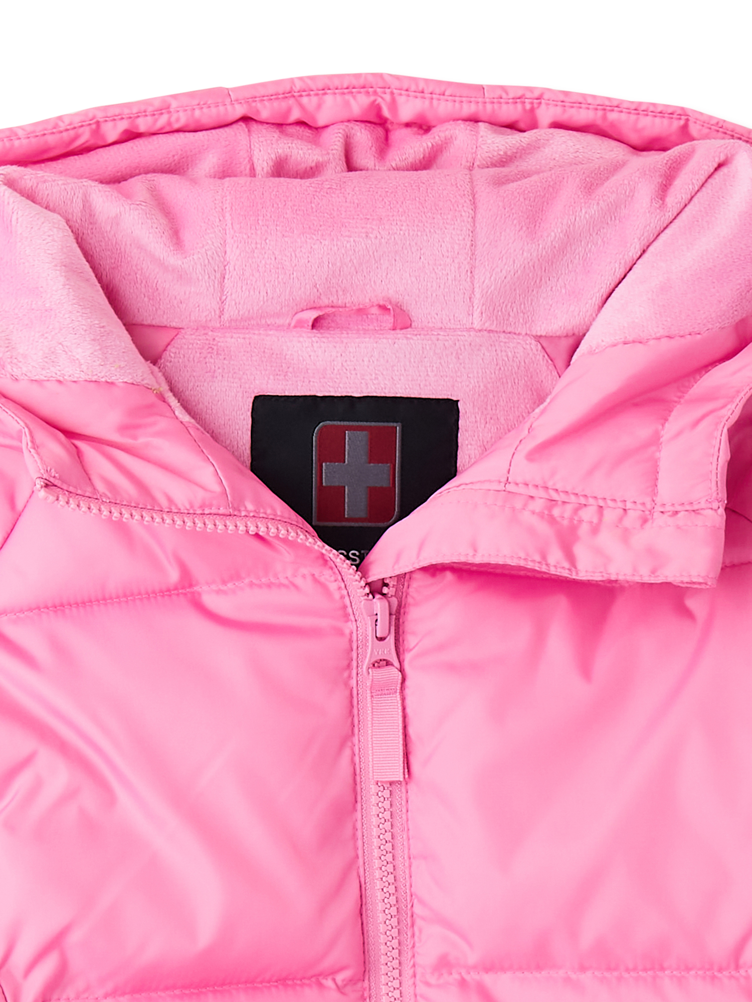 Swiss Tech Girls Winter Puffer Jacket with Hood, Sizes 4-18 & Plus - image 3 of 4