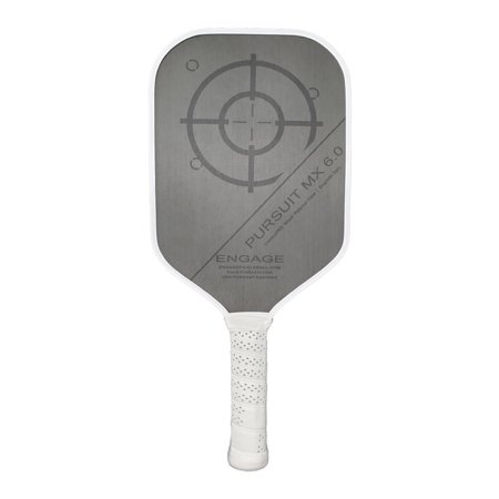 Engage Pickleball Pursuit MX 6.0 Graphite Skin White Made in America Pickleball Paddle