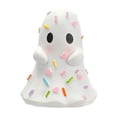 thumbnail image 4 of Lypsnake 3 Pack Pastel Ghost Resin Figurines, Kawaii Halloween Ghost Statue Set with Pink Pumpkin, Witch Hat & Candy Sprinkles, Sweet Spooky Tabletop Tiered Tray Home Decor, 4 of 9