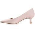 thumbnail image 3 of Journee Womens Celica Slip On Kitten Heel Pointed Toe Pumps, Widths Available, 3 of 10