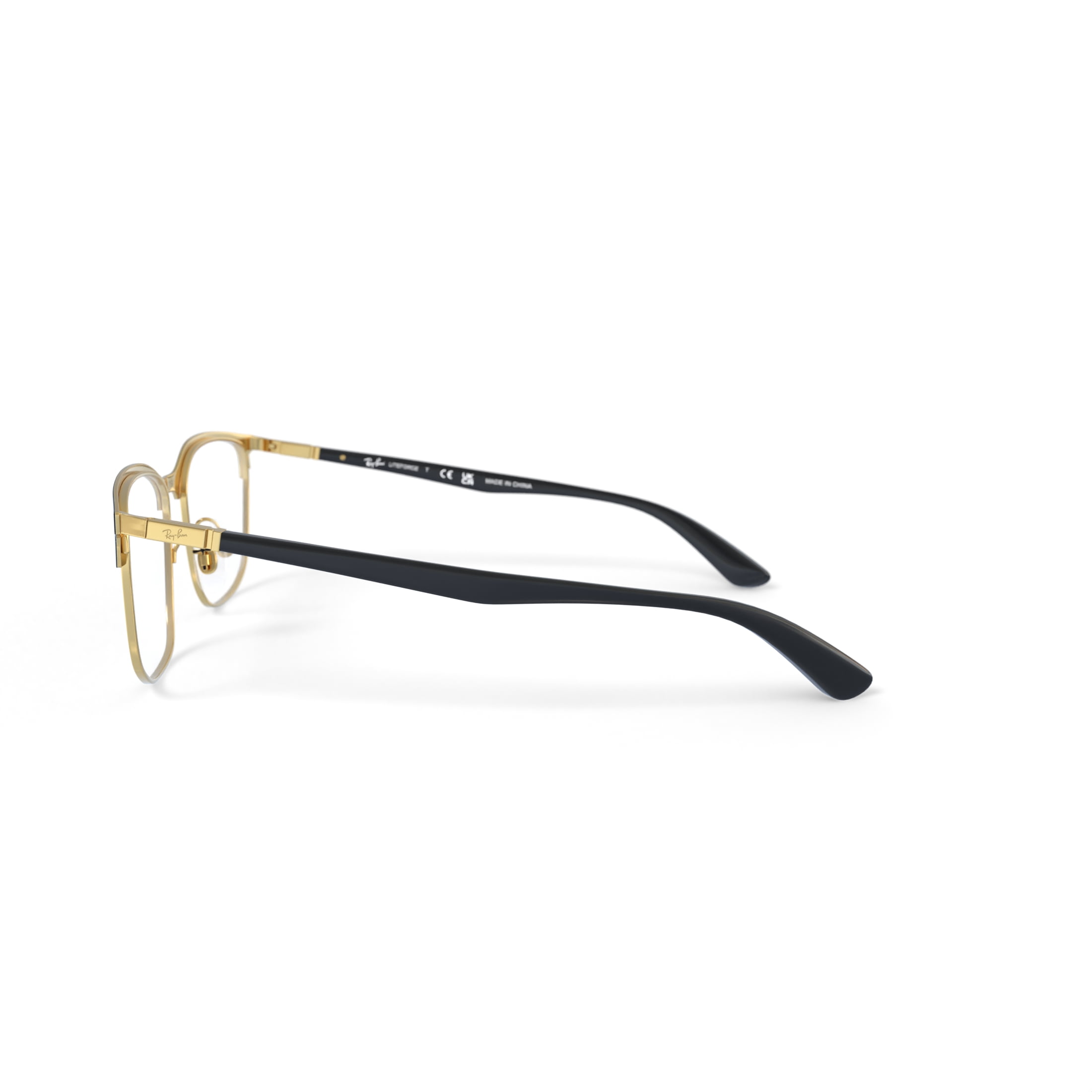 Ray-Ban Unisex Size 57 Square RB6518 Prescription Eyeglasses, Black on Arista/Demo Lens