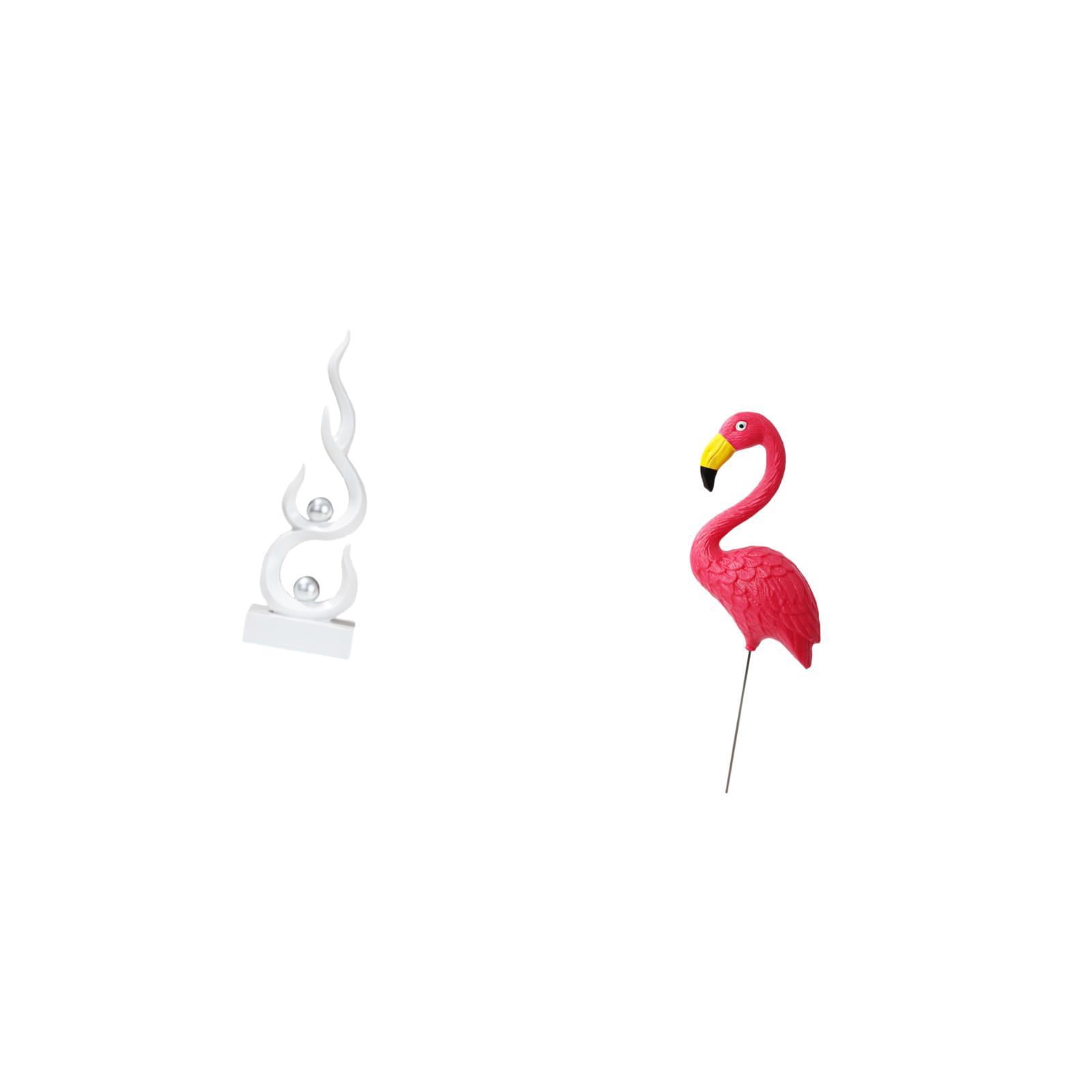 Abstract Art Statue Flamingo Garden Stake Ornament Resin Material for Yard Bookshelf Living Room