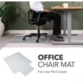 Clear Desk Mat with Extended Lip for Rolling Computer Chairs, Heavy ...