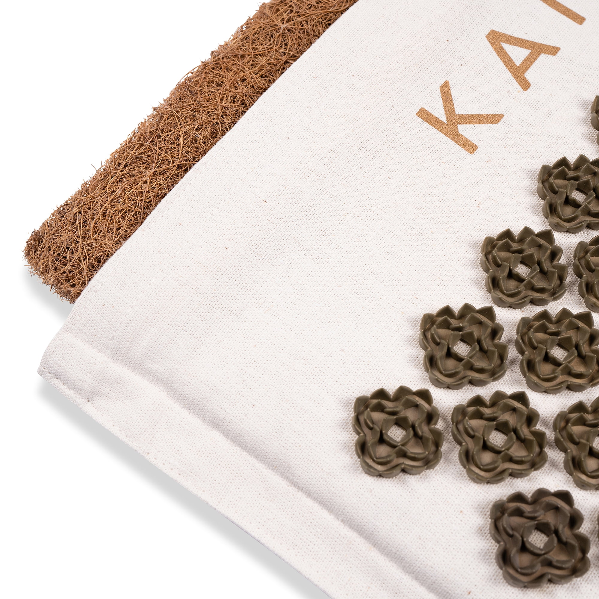 Kanjo Coconut Acupressure Mat 17 X 28 Inch Tan KANCOCOM