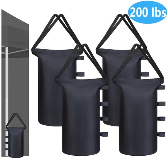 200 lbs Heavy Duty Canopy Weights Sand Bags, Tent Weights for Canopy, Gazebo, Patio Umbrella and Outdoor Sun Shelter (4 Pack)