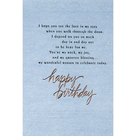 Hallmark Mahogany Religious Birthday Greeting Card for Husband (My Rock ...