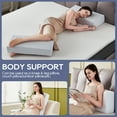 thumbnail image 3 of PAYDA Memory Foam Rectangle Pillow Support Neck and Shoulder for Pain Relief, Bed Pillow for Sleeping with Removable Cover Grey(24"x12"x5", Medium), 3 of 7