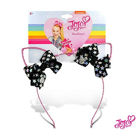 JoJo Siwa Girls Glitter Cat Ear with Mini Bow Headband