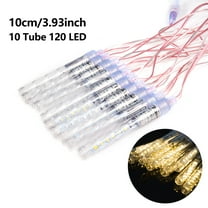 LUXMO Outdoor Meteor Shower Lights, Waterproof 10cm 10 Tube 120 LED Falling Snow Lights Christmas String Light for Garden Outdoor Patio Holiday Party Halloween Decoration
