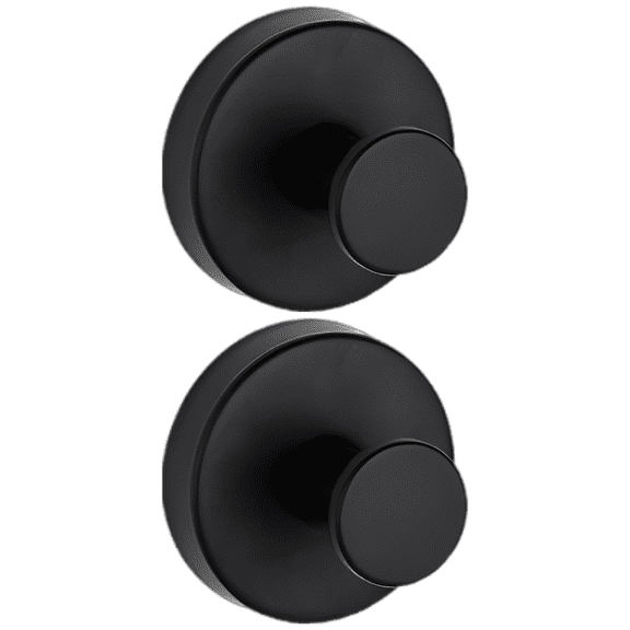 2 Pcs Matte Black Suction Cup Hooks, 304 Stainless Steel Towel Hook, Strong Vacuum Suction, No Drilling Rustproof Removable Mounting Hooks for Shower, Kitchen, Bathroom