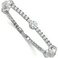 thumbnail image 3 of Sterling Silver Rhodium-Plated Cz 7In Tennis Bracelet (Width 5.25) (Length 8) - Jbsp, 3 of 5