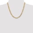thumbnail image 2 of Auriga 14k Yellow Gold 6mm Open Figaro Chain Necklace 20inch for Women, 2 of 6