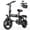 Z6 S, variant on ASKGO Electric Bike for Adults Teens, 750W Peak Folding Ebike, 25MPH & 25/40 Miles Range, 14" Commuting Ebike with Dual Suspension & Dual Brake, 3-Speed Modes, Portable Electric Mini Bike