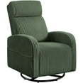 thumbnail image 2 of Renwick Corduroy Swivel Glider Chair for Living Room, All Ages, Dark Green, 2 of 15