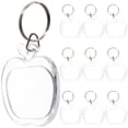 thumbnail image 1 of Clear Acrylic Photo Frame Keychain for Decoration Easy to Use and Lightweight with Unique Shape Transparent 10pcs, 1 of 9
