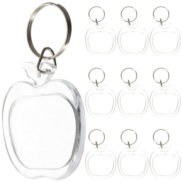 Clear Acrylic Photo Frame Keychain for Decoration Easy to Use and Lightweight with Unique Shape Transparent 10pcs