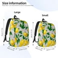 thumbnail image 4 of Daiia Lemon Seamless Pattern Oil Painting Effect Vintage Canvas Backpack for Men and Women ,Hiking Backpack,Travel Laptop Bag for School,Large Capacity Backpack, 4 of 8