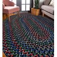 thumbnail image 2 of Rhody Rug KA43R036X060 Katie 3 x 5 ft. Multi Indoor-Outdoor Oval Braided Rug, Burgundy, 2 of 10