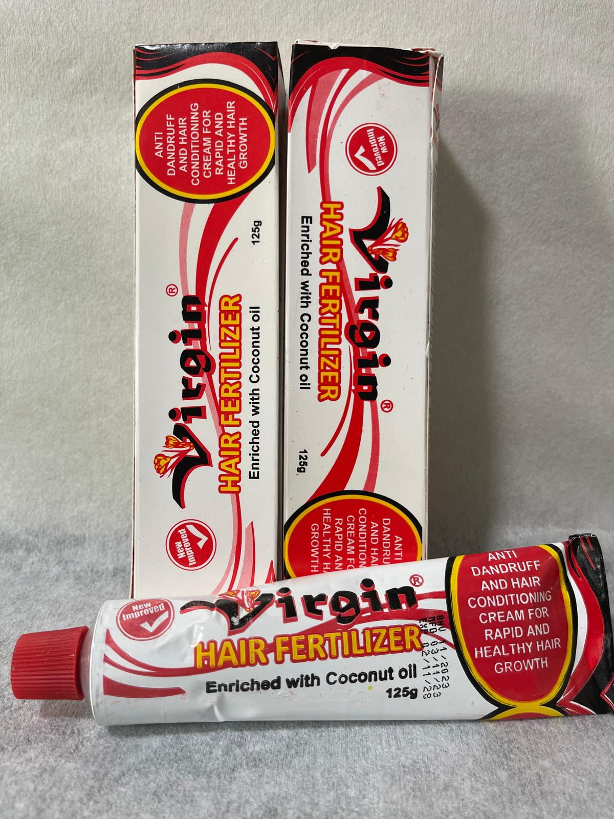 Virgin Hair Fertilizer Now wears a new Name -New and Improved 125g ( 4 pack!!)