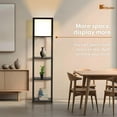 thumbnail image 5 of Floor Lamp with Shelves, 4-Tier Modern Shelf Floor Lamp, Corner Display Floor Lamp, Shelf Lamp with LED Bulb for Living Room, Bedroom and Office - Black, 5 of 6