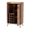 thumbnail image 2 of Baxton Studio Mathis Meuble à Vin Finition Bois Brun et Noir, 2 of 10