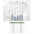 thumbnail image 6 of No Hook Shower Curtain with Snap in Liner, Summer Purple Hydrangeas with Leaves White Texture Hotel Shower Curtains for Bathroom, Washable Shower Curtain Liner Set with Mesh Top Window, 66"x72", 6 of 6