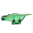 thumbnail image 3 of Chaleco salvavidas para perros Chaleco de natación verde reflectante ajustable Traje de baño flotante para perros (Cocodrilo-S), 3 of 5