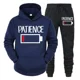 thumbnail image 3 of Conjunto de 2 piezas de sudadera y pantalones divertidos con estampado de batería "PATIENCE" para hombre, sudadera de manga larga, chándal, ropa deportiva unisex, 3 of 5