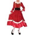 thumbnail image 1 of Diconna Femmes Mrs. Santa Claus Costume d'Halloween Adulte Cosplay Fête Robe de Noël Xmas Tenue Chic, 1 of 7