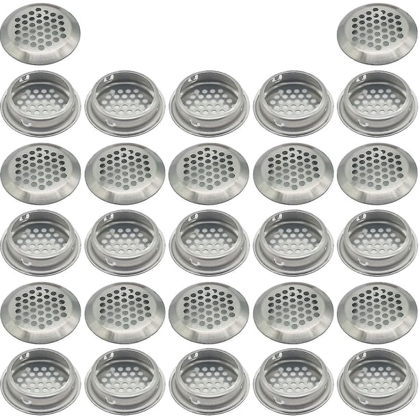 30 Pieces 35mm Stainless Steel Ventilation Grille Round Mesh Breathing | For Kitchen Furniture Stainless Steel Ventilation Mouth