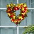 thumbnail image 4 of WMQPNNS Nouvelle Guirlande Décorative Tendance pour la Saint-Valentin Roses Rouges et Vertes en Forme de Cœur Lampe Murale Chaude Pendentif en Rotin Offres du Jour Liquidation, 4 of 7