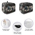 thumbnail image 4 of Toaster Cover 2 Slice, Halloween Dustproof Bakeware Oven Protector with Top Hook, Boho Horror Skull Flower Leaf Black Waterproof Small Kitchen Appliance Toasters Dust Cover, 11"x6"x8", 4 of 7