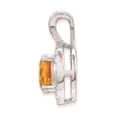 thumbnail image 7 of 925 Sterling Silver Rhodium Plated Diamond and Citrine Pendant, 7 of 7