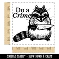 thumbnail image 2 of Mischievous Crime Raccoon with Knife Square Rubber Stamp Stamping Scrapbooking Crafting - Large 2.75in, 2 of 7