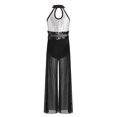 thumbnail image 4 of Haitryli Girls Figure Ice Skating Jumpsuit Dance Competition Outfit Sparkly Gymnastics Leotard for Cha-cha White 8, 4 of 5