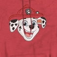 thumbnail image 2 of Paw Patrol Marshall Grin Unisex Adult Pull-Over Heather Hoodie,Red, X-Large, 2 of 3
