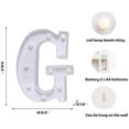 thumbnail image 3 of LED Letter Lights Sign Letters Light Up Letters Sign for Night Light Wedding Birthday Party Battery Powered Christmas Lamp Home Bar, 3 of 8