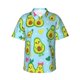 thumbnail image 1 of Fotbe Cartoon Avocado Camisa Hawaiana para Hombre Unisex – Camisa Casual de Verano con Botones de Manga Corta de Algodón y Lino,3X-Large, 1 of 7