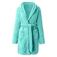 thumbnail image 4 of Fvwitlyh House Coat Women'S Long Lace Belted Sleep Robe Comfortable Satin Nightgown Thin Open Front Bathrobe For Autumn And Winter Lightweight Cardigan Style Loungewear Fall Pajamas For Women Red,S, 4 of 5