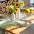 thumbnail image 4 of Sage Green Ombre Round 13 Inch Placemats Set of 6, Vintage Shabby Abstract Plaid Art HeatResistant Non Slip Place Mats for Dining Table, Wipeable Braided Kitchen Table Mats for Housewarming, 4 of 9