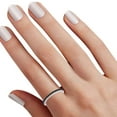 thumbnail image 2 of AFFY 1/4 Carat Black Round Natural Diamond Half Eternity Band Ring In 10K Solid White Gold-Ring Size-10, 2 of 2