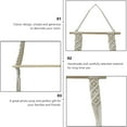 thumbnail image 3 of Estante para colgar en la pared con cuerda tejida hecha a mano, para cocina, baño, almacenamiento en el hogar, estante flotante de pared para plantas de interior, 3 of 7