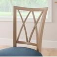 thumbnail image 3 of Linon Tanlsey Upholstered Dining Chair, Set of 2, Natural with Blue Fabric, 3 of 13