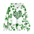 thumbnail image 5 of Girls Long Sleeve Hoodie Cute Four Leaf Clover Graphic Pullover Sweatshirt Kids Daily Casual Activewear St Patricks Day Clothes for Teen, 5 of 5